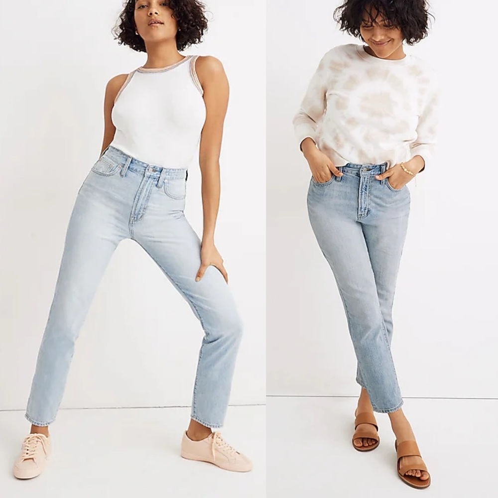 Madewell High-Rise Light Wash Jeans - Pale Blue
